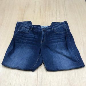 women curvy straight leg jeans blue size 18w